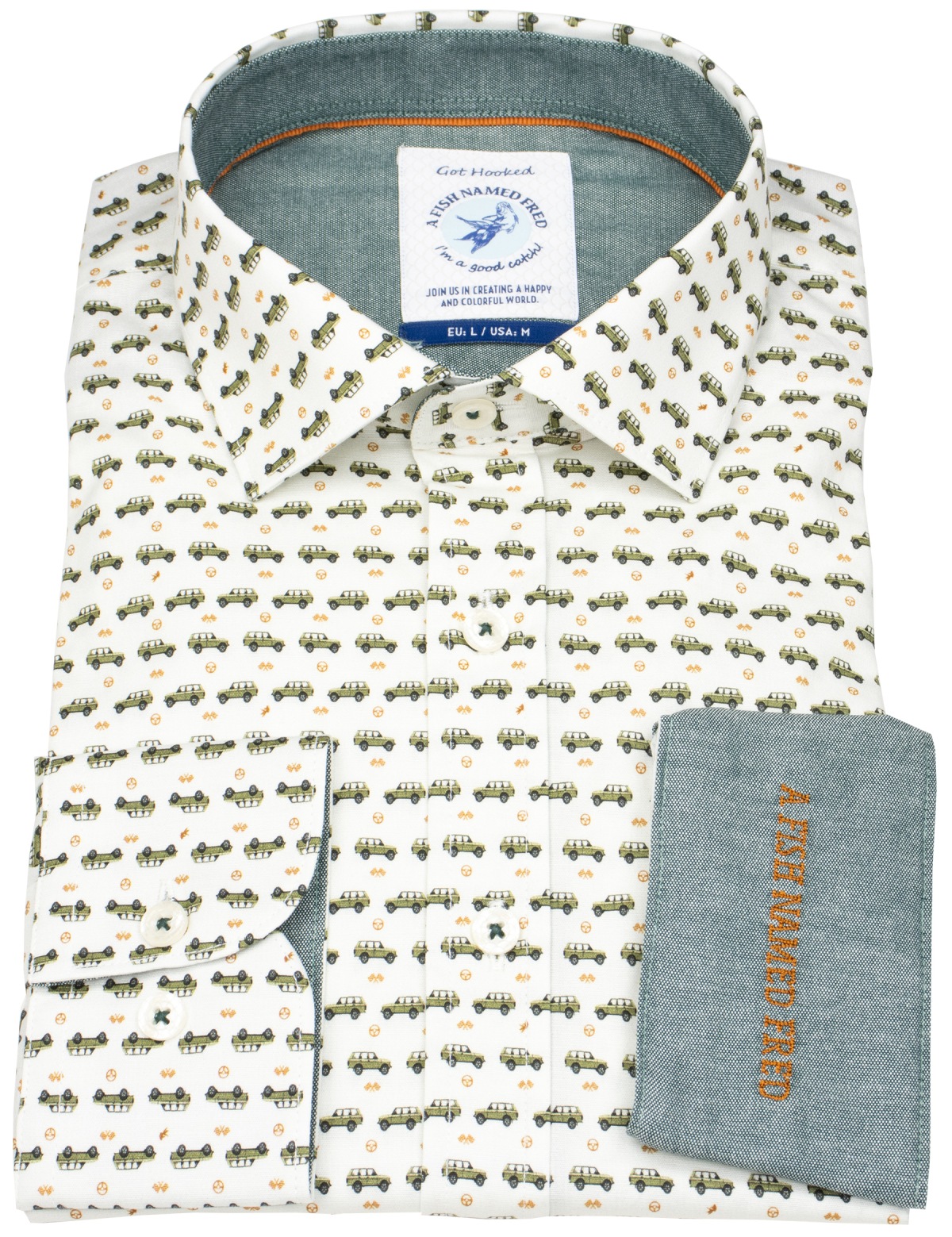 A Fish Named Fred Hemd - Modern Fit - Print - Geländewagen - mehrfarbig - ohne OVP