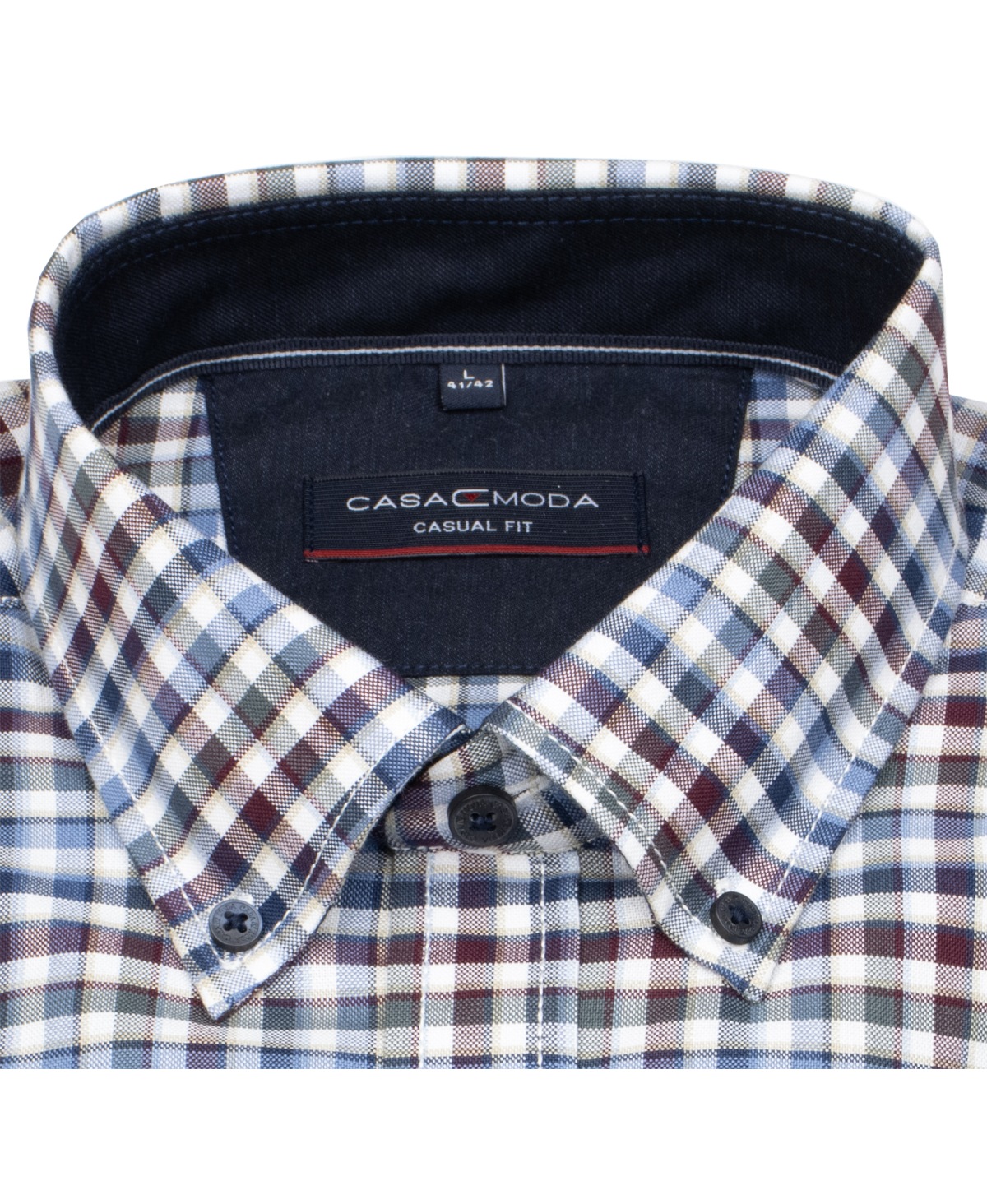 Casa Moda Hemd - Casual Fit - Button Down - kariert - mehrfarbig - ohne OVP