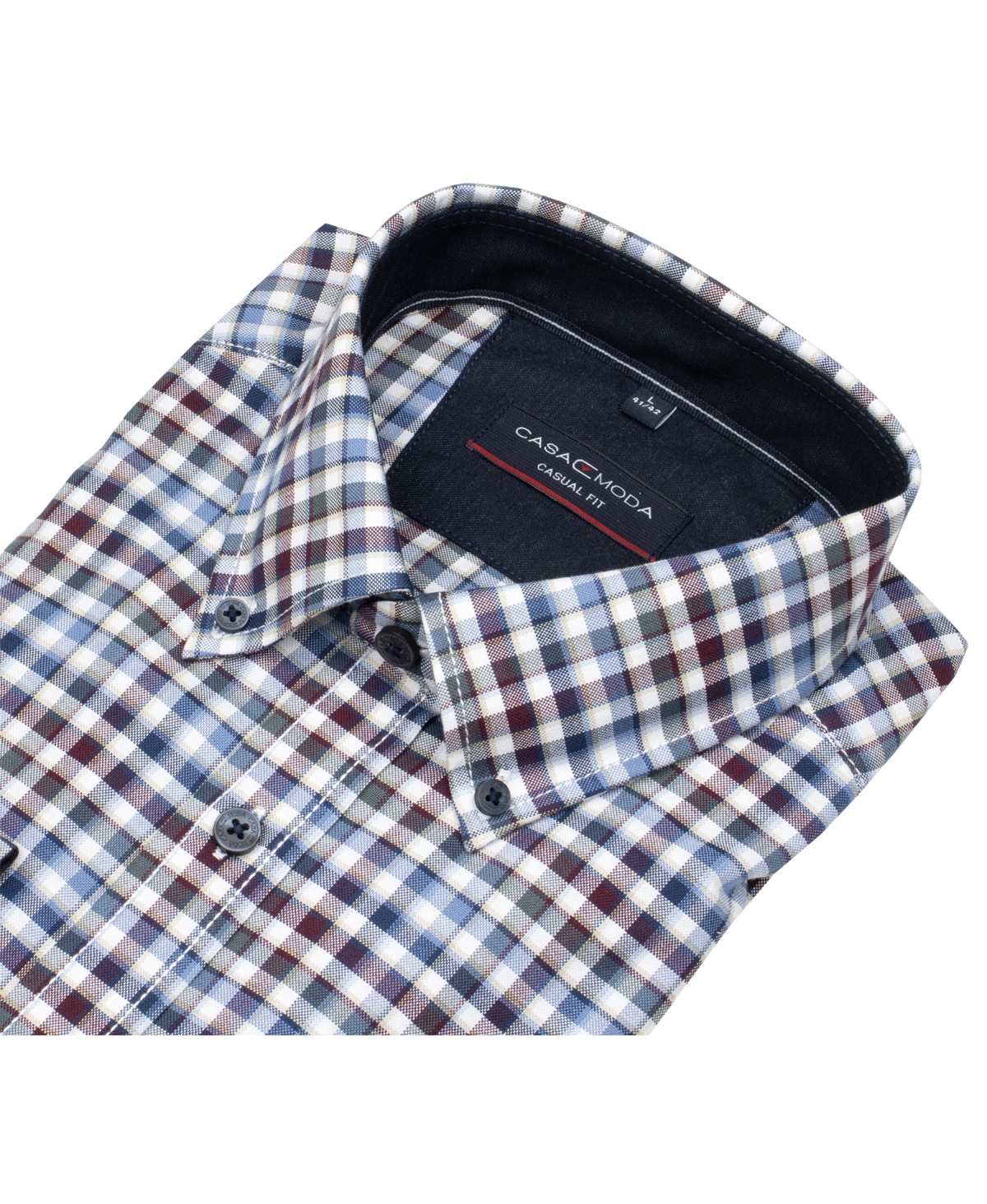 Casa Moda Hemd - Casual Fit - Button Down - kariert - mehrfarbig - ohne OVP