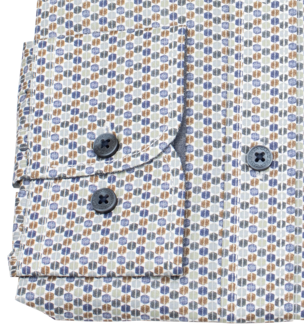 Casa Moda Hemd - Casual Fit - Button Down - Kontrastknöpfe - mehrfarbig - extra langer 72cm Arm - ohne OVP