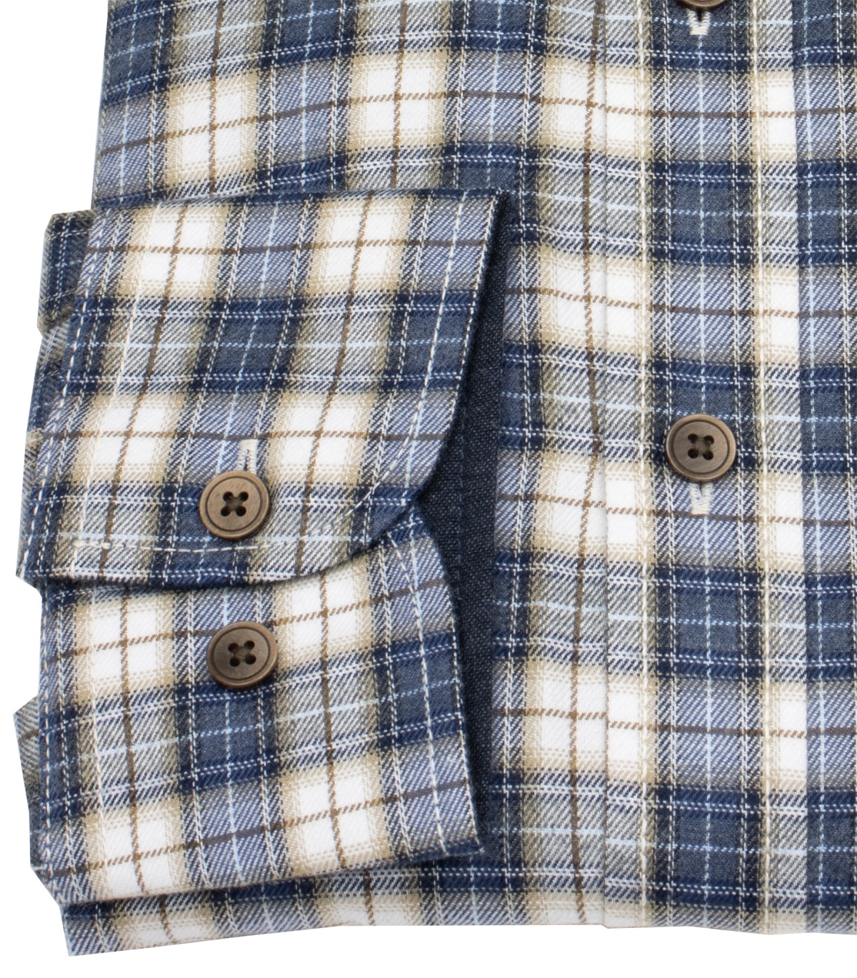 Casa Moda Hemd - Casual Fit - Button Down - leichter Flanell - kariert - mehrfarbig