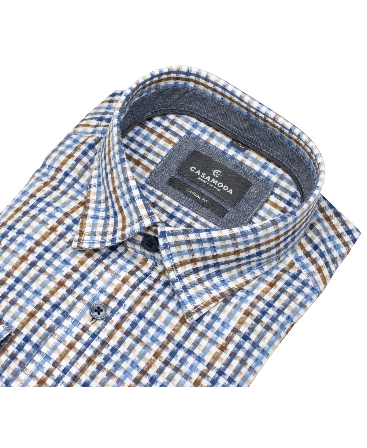 Casa Moda Hemd - Casual Fit - Kentkragen - kariert - extra langer 72cm Arm