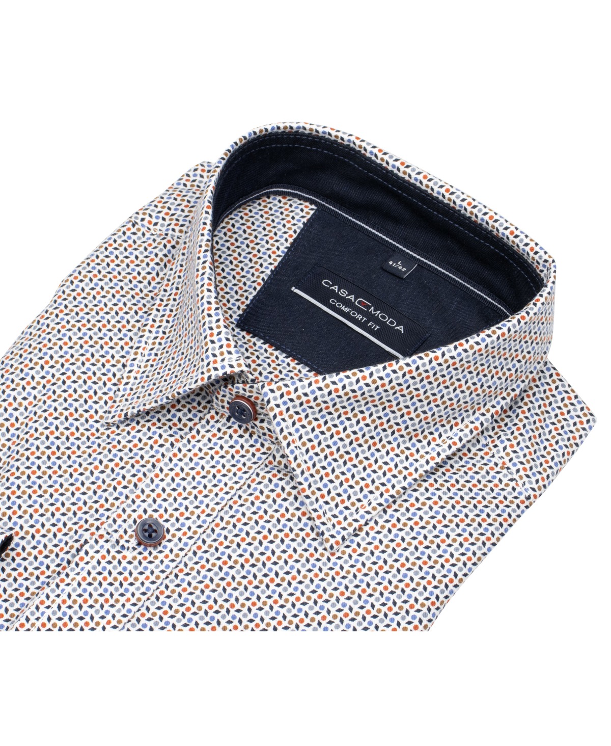 Casa Moda Hemd - Comfort Fit - Kentkragen - Print - mehrfarbig