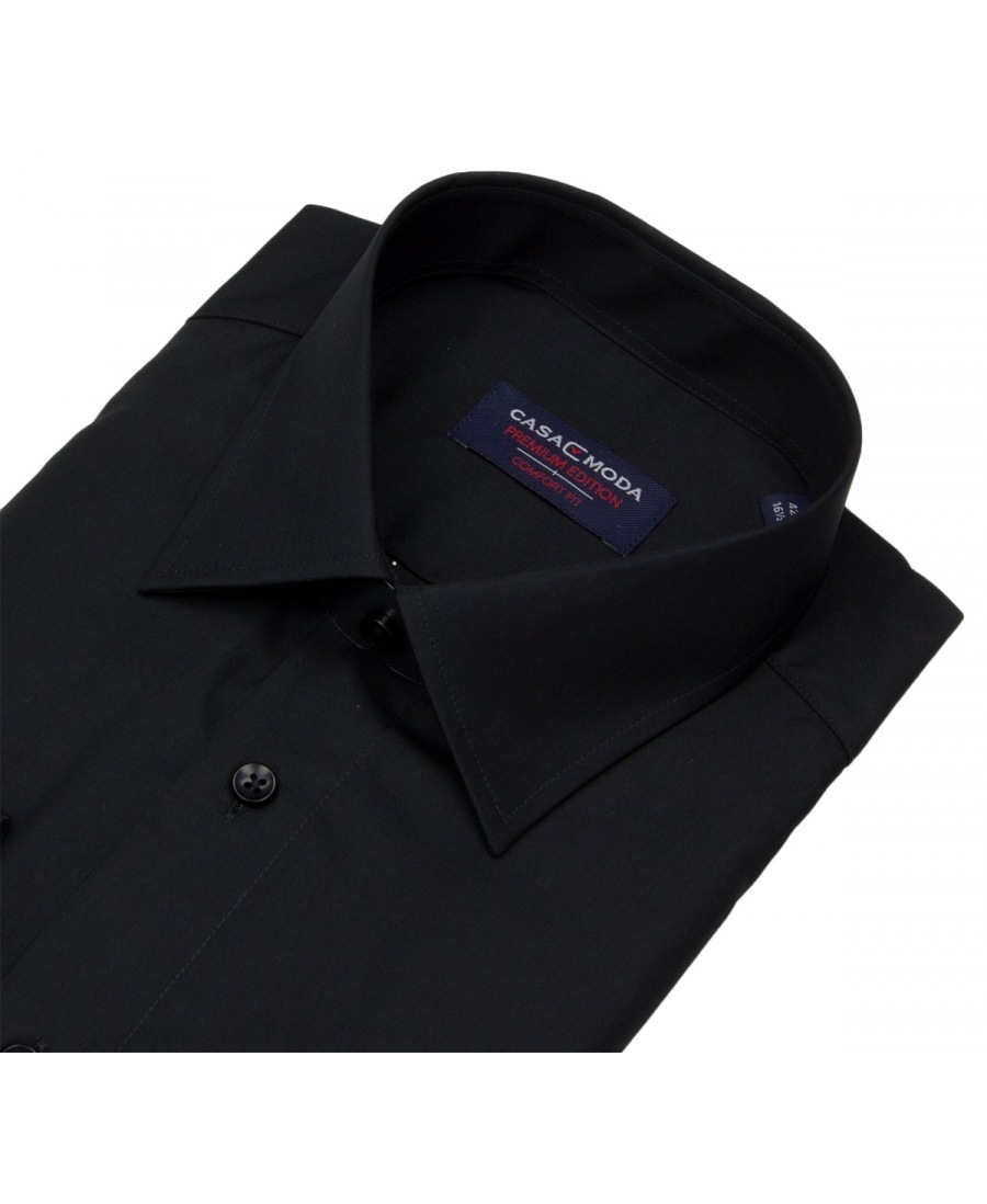 Casa Moda Hemd - Comfort Fit - schwarz - extra langer Arm 69cm - ohne OVP
