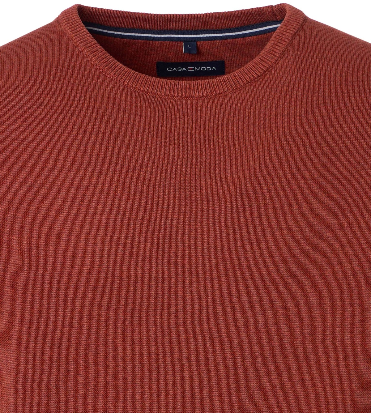 Casa Moda Pullover - Rundhals Ausschnitt - rotorange
