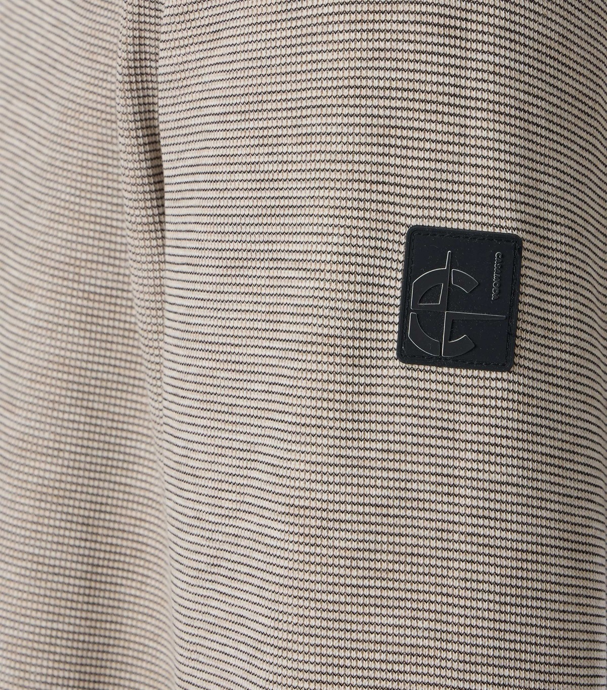 Casa Moda Sweatshirt Pullover - Troyerkragen - Struktur - beige