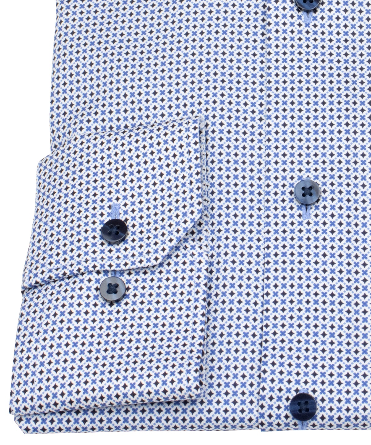 Eterna Hemd - Modern Fit - Dynamic Cotton - dunkelblau / blau - extra langer 69cm Arm