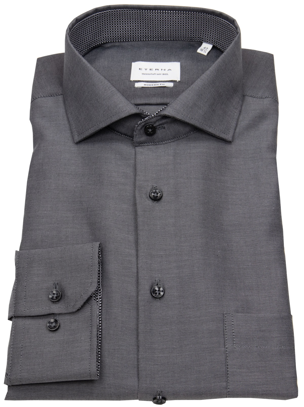 Eterna Hemd - Modern Fit - Haikragen - dunkelgrau - ohne OVP