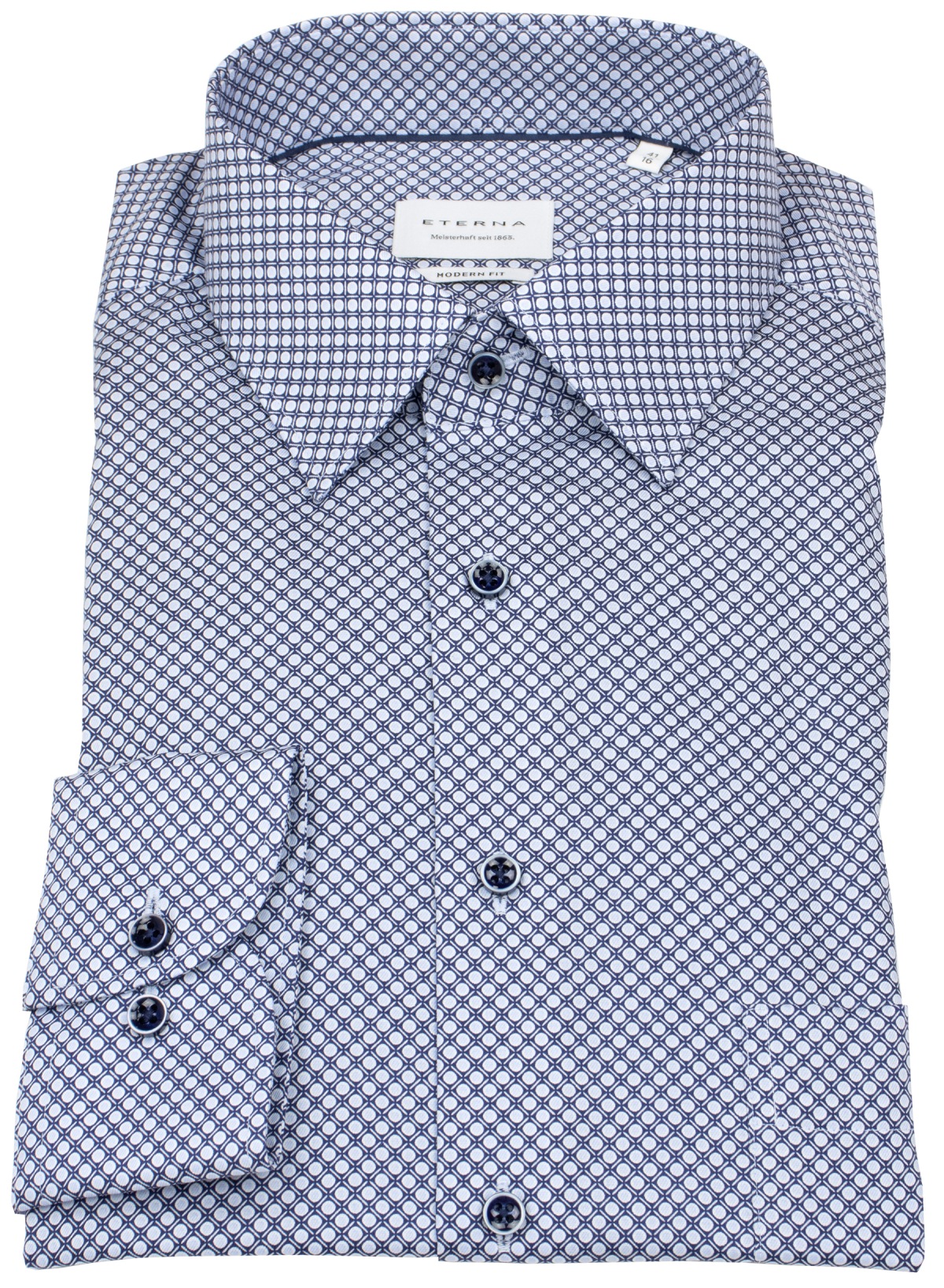 Eterna Hemd - Modern Fit - Kentkragen - dunkelblau / hellblau - ohne OVP