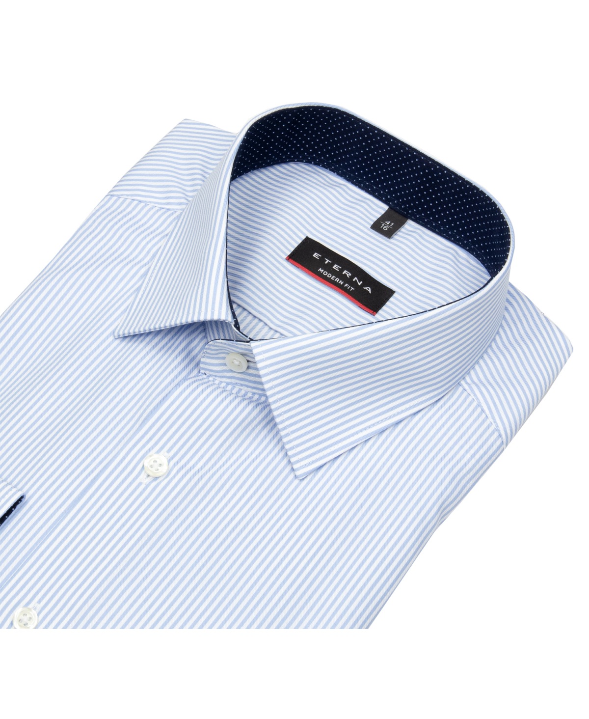 Eterna Hemd - Modern Fit - Streifen - hellblau / weiß - ohne OVP