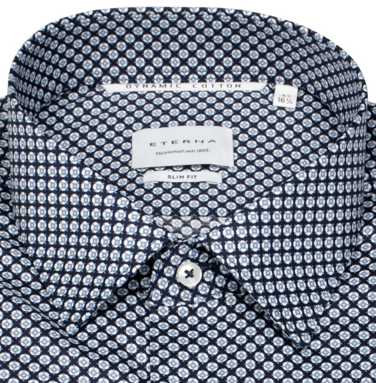 Eterna Hemd - Slim Fit - Kentkragen - Dynamic Cotton - dunkelblau / hellblau - ohne OVP