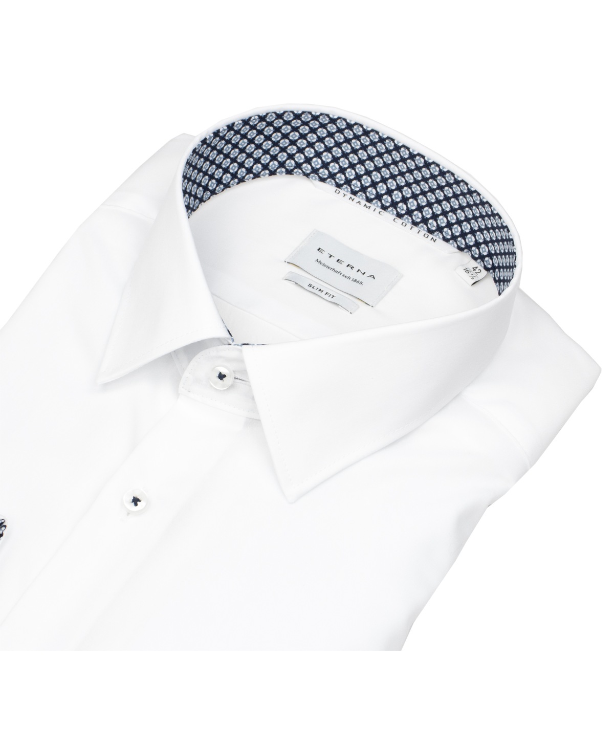 Eterna Hemd - Slim Fit - Kentkragen - Dynamic Cotton - weiß - extra langer 70cm Arm - ohne OVP