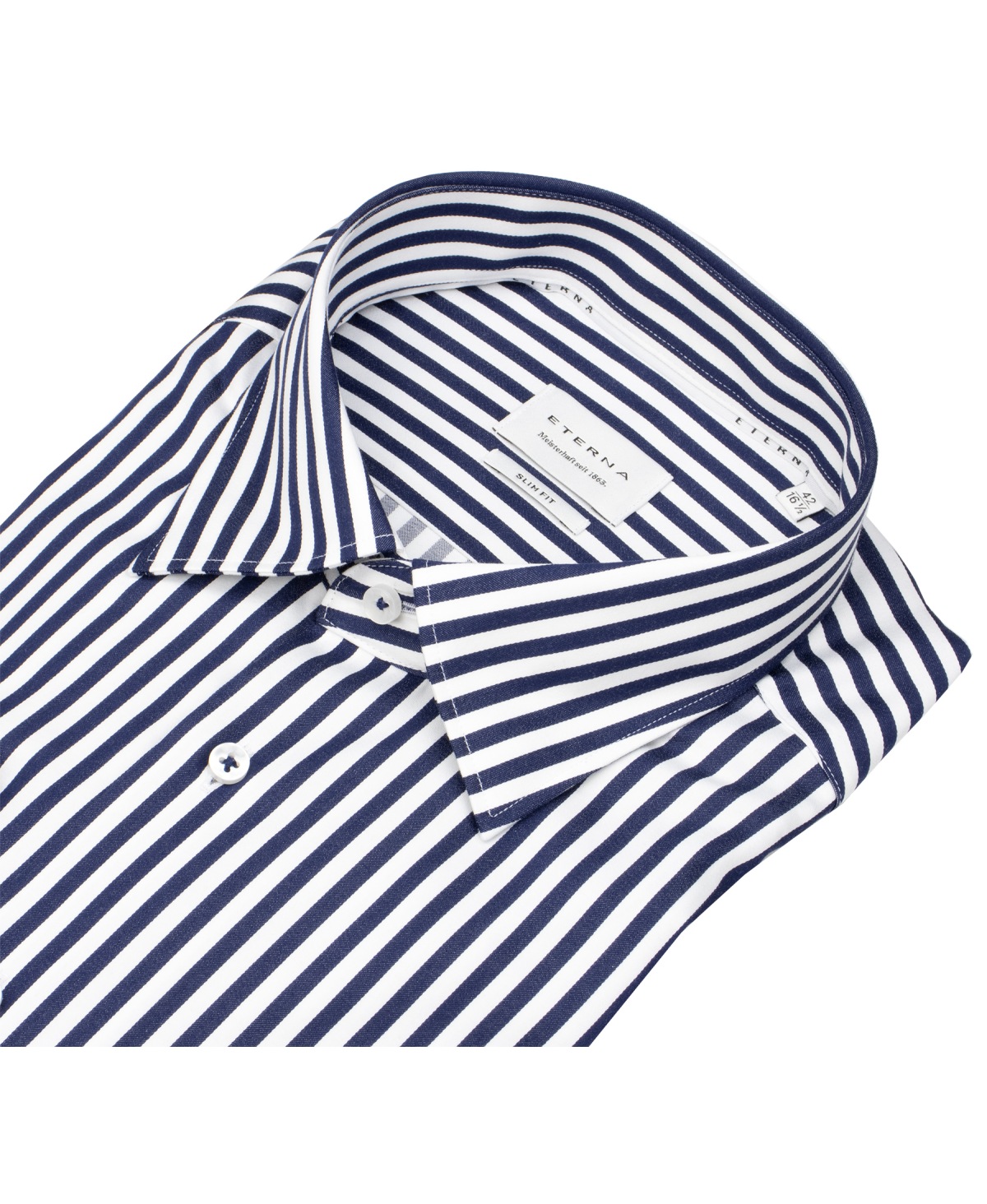 Eterna Hemd - Slim Fit - Streifen - dunkelblau / weiß - ohne OVP