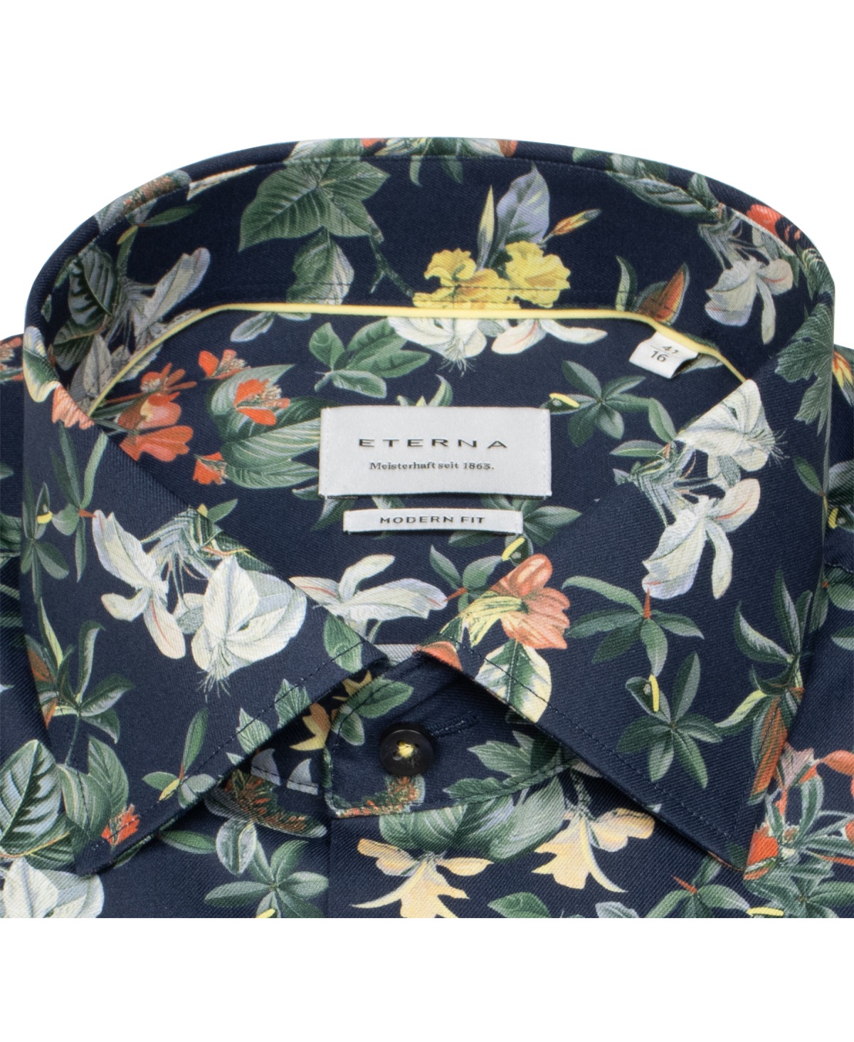 Eterna Kurzarmhemd - Modern Fit - florales Muster - mehrfarbig - ohne OVP