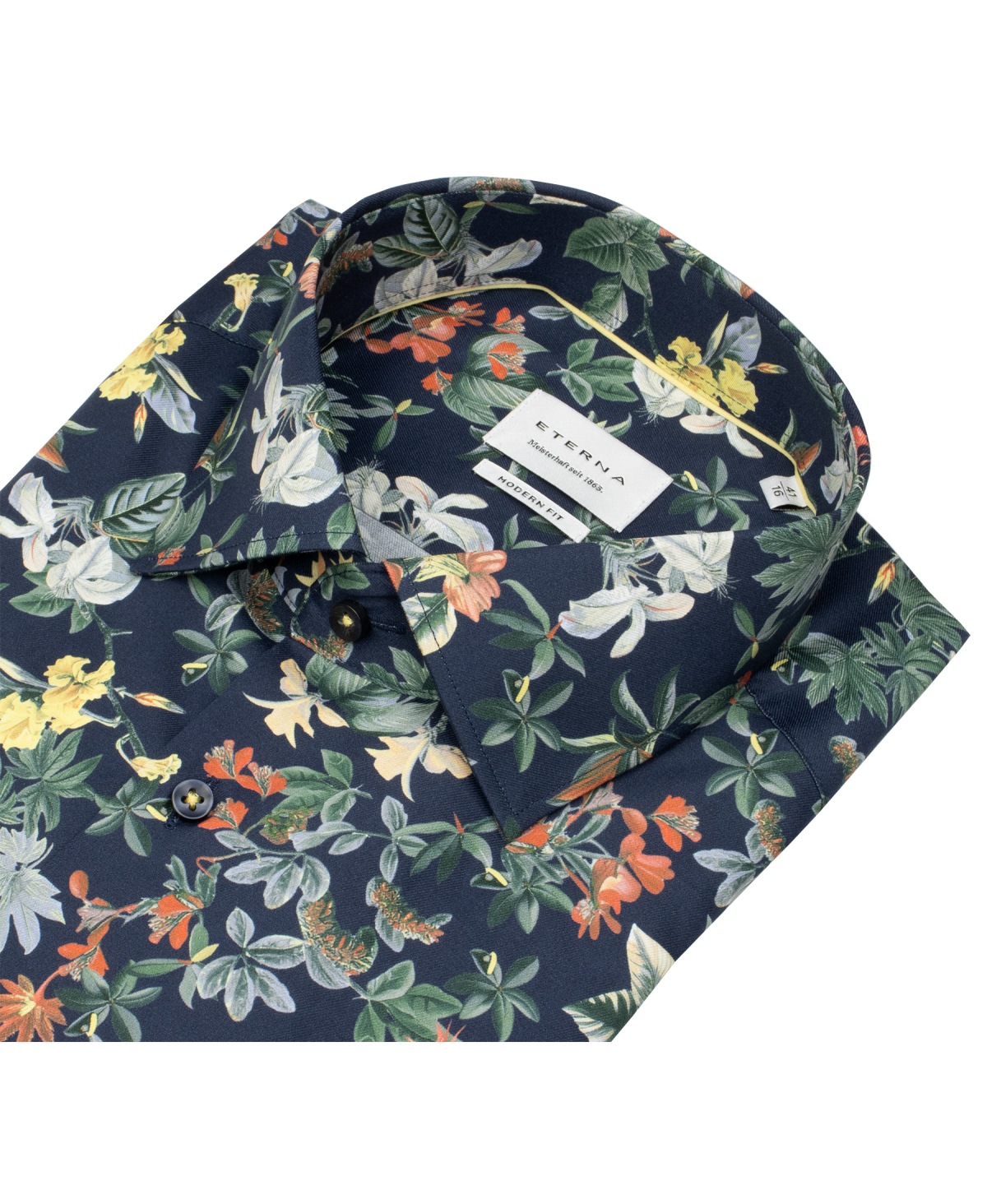 Eterna Kurzarmhemd - Modern Fit - florales Muster - mehrfarbig - ohne OVP