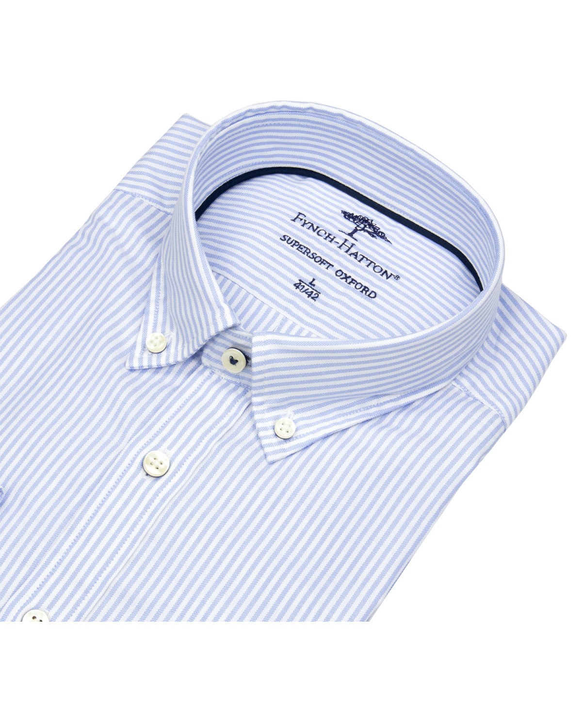 Fynch-Hatton Hemd - Casual Fit - Button Down - feine Streifen - blau / weiß - ohne OVP