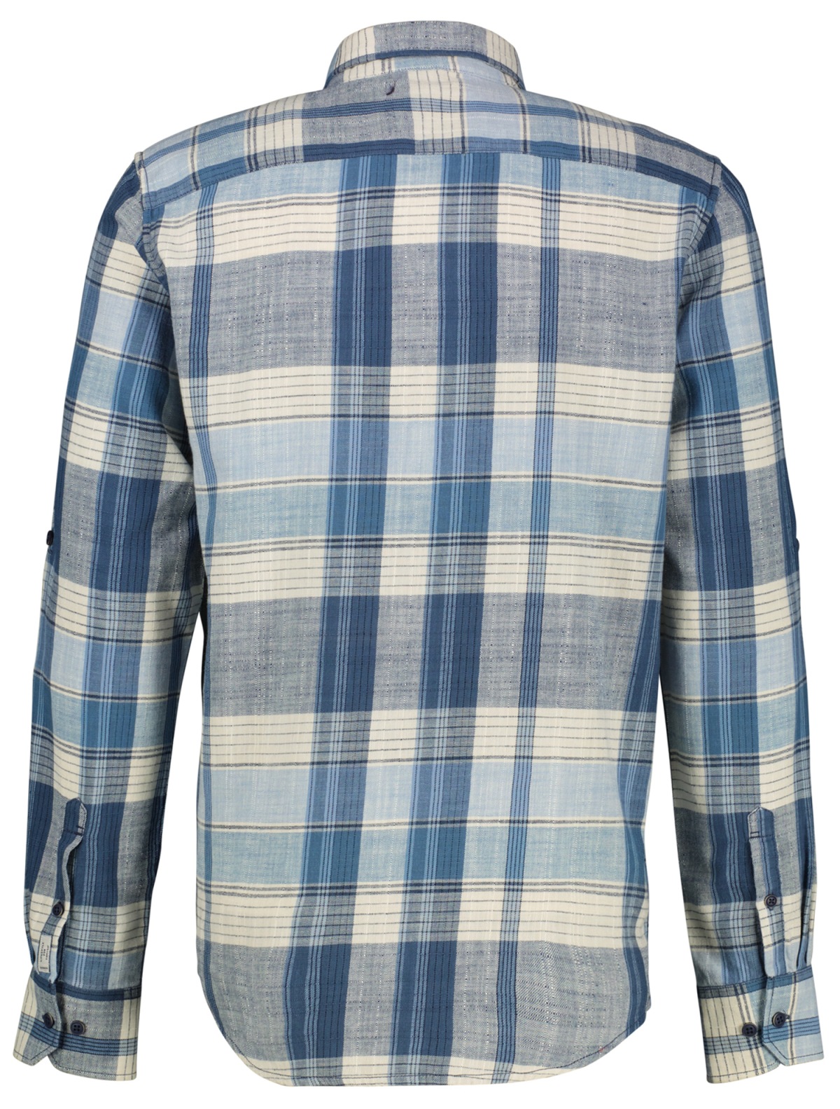 Lerros Hemd - Regular Fit - Button Down Kragen - kariert - blau / weiß - ohne OVP