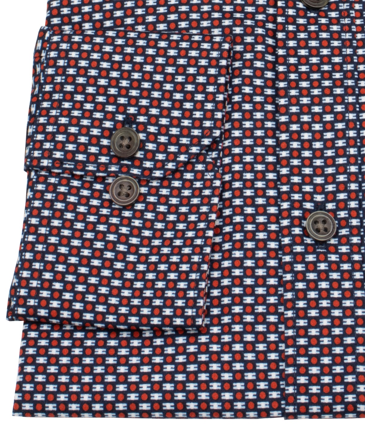 Lerros Hemd - Regular Fit - Haikragen - feines Muster - rot - ohne OVP