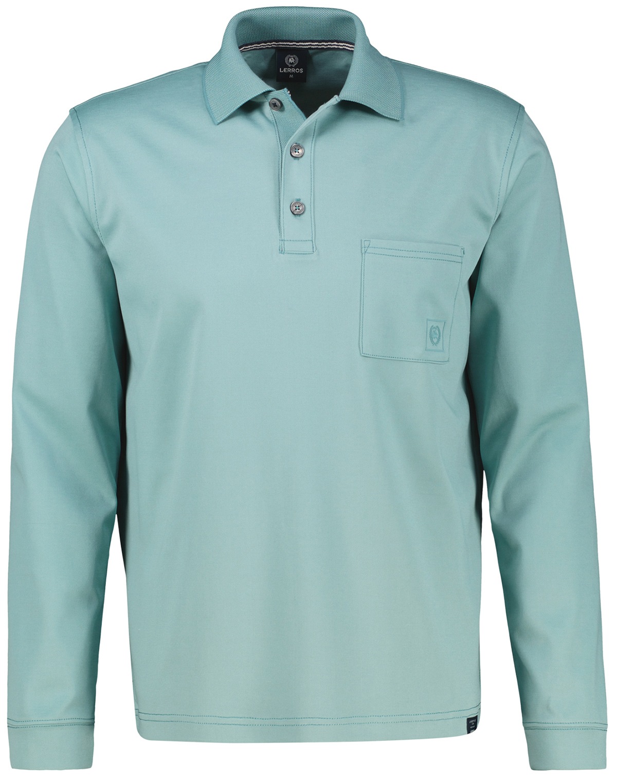 Lerros Poloshirt - Regular Fit - Langarm - türkis