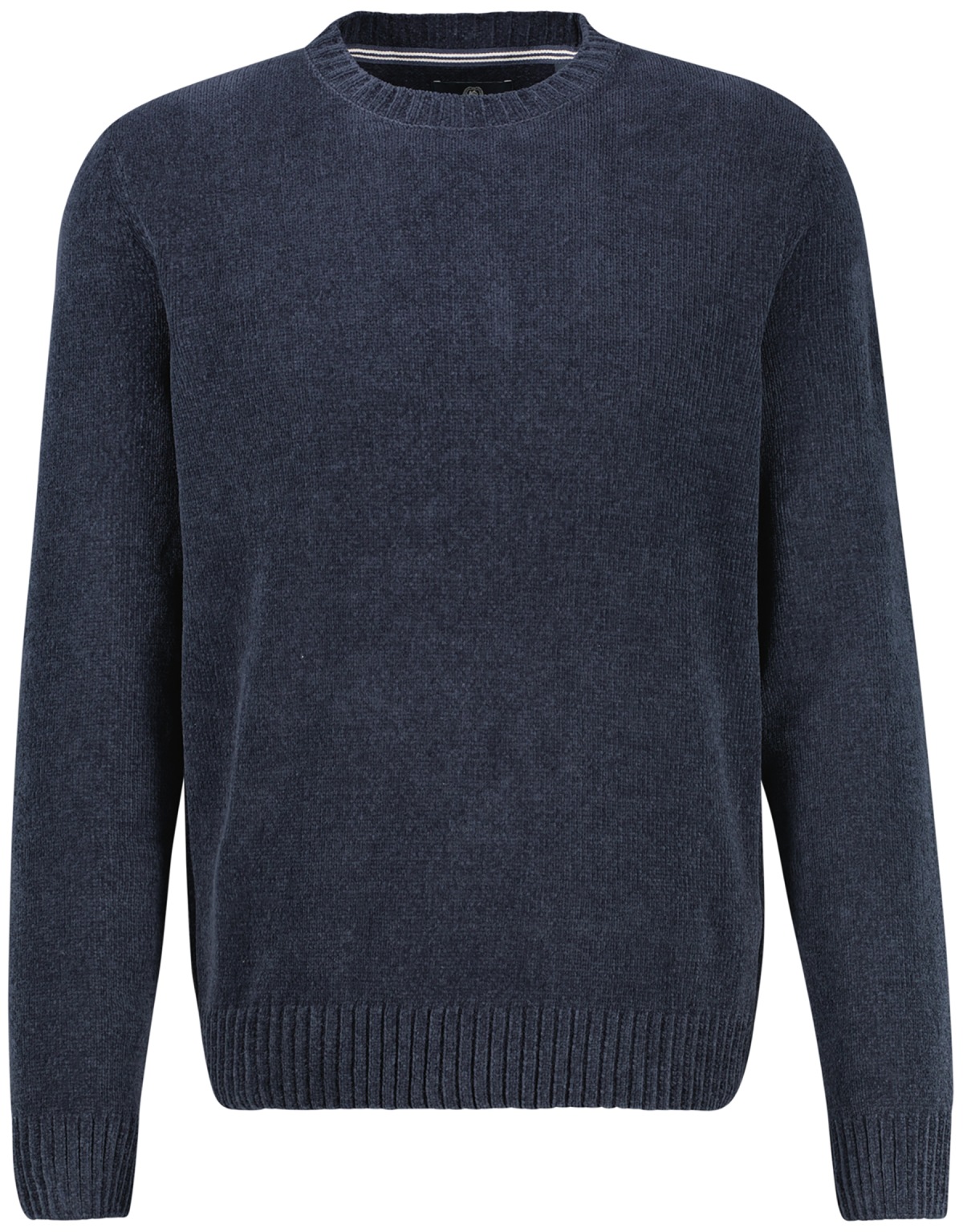 Lerros Pullover - Regular Fit - Rundhals-Ausschnitt - Chenille - dunkelblau