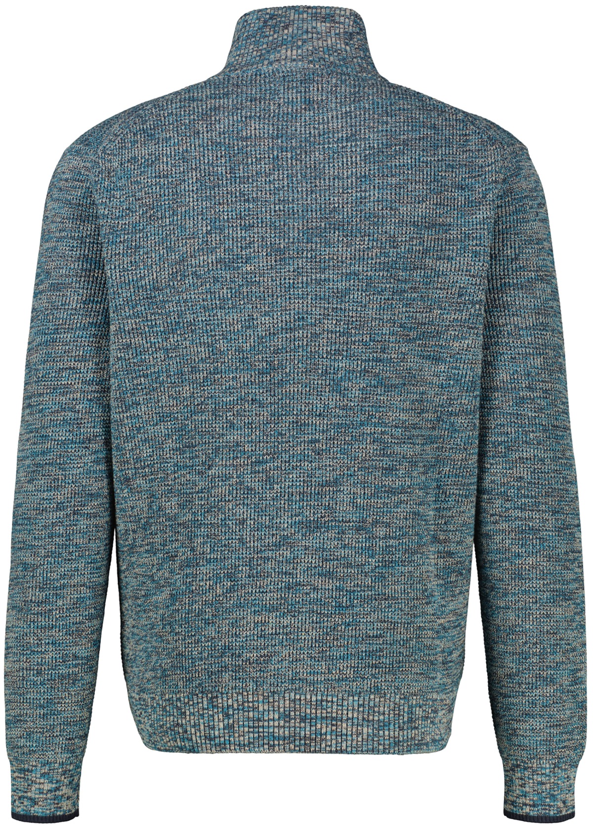 Lerros Pullover - Regular Fit - Strick - Troyerkragen - blau