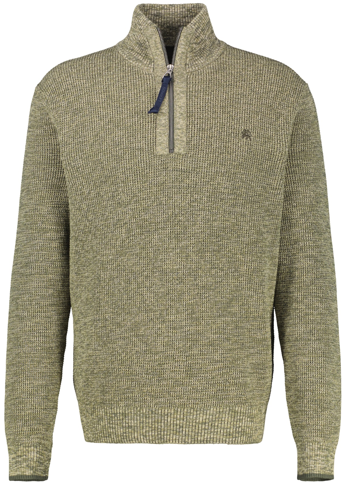 Lerros Pullover - Regular Fit - Strick - Troyerkragen - grün