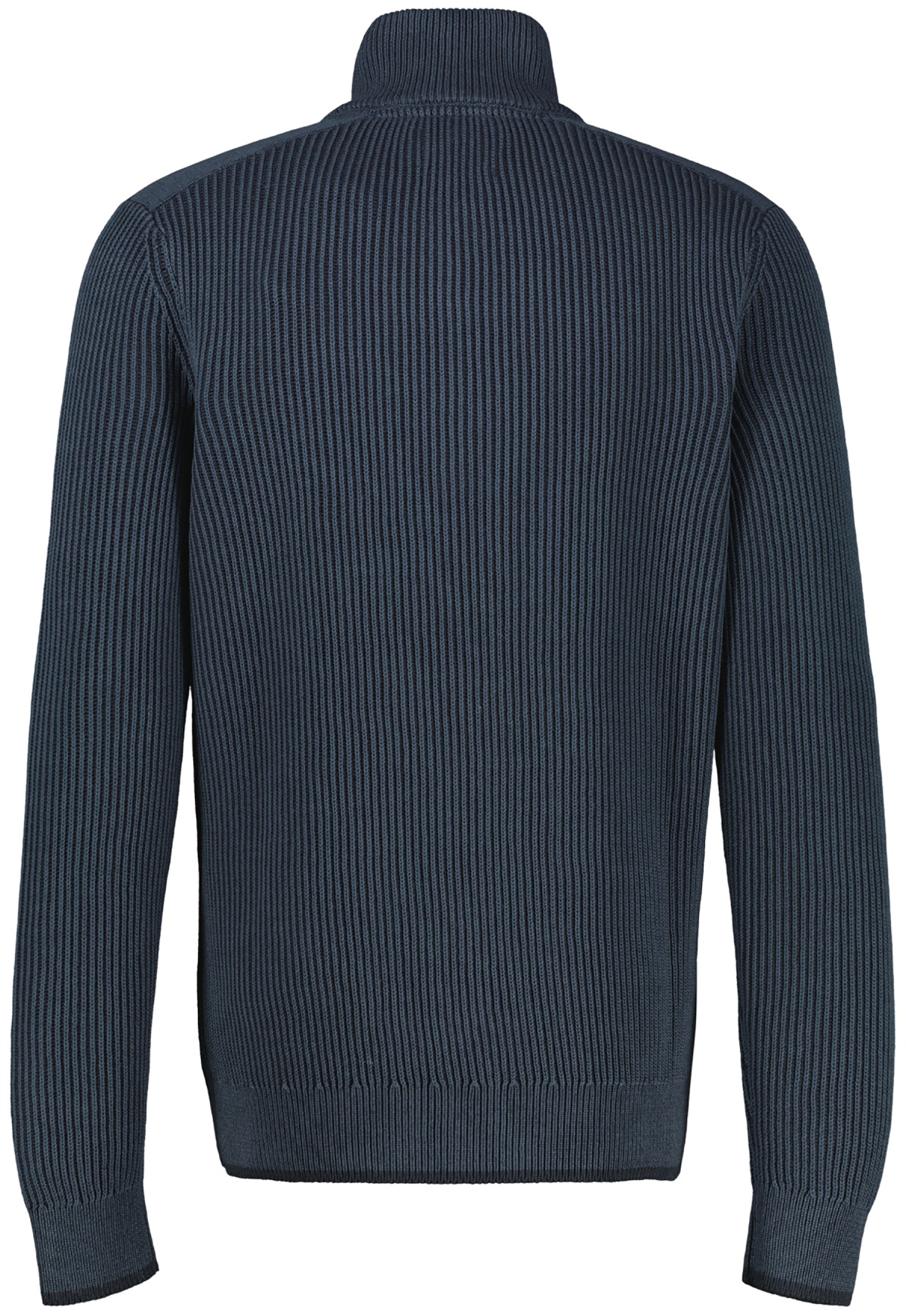 Lerros Pullover - Regular Fit - Troyer - Struktur - dunkelblau