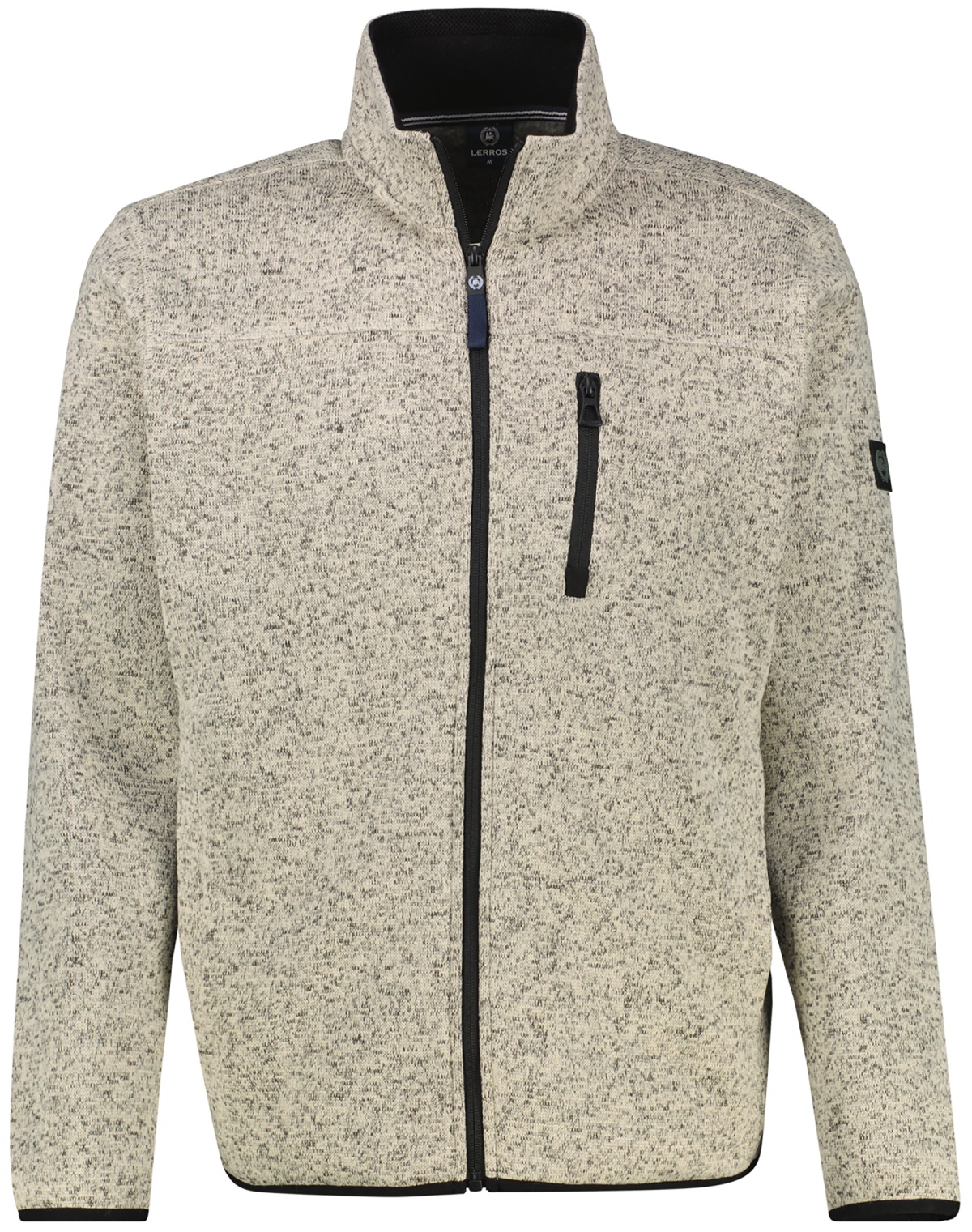 Lerros Sweatjacke - Regular Fit - Fleece - Reissverschluss - gedecktes weiß