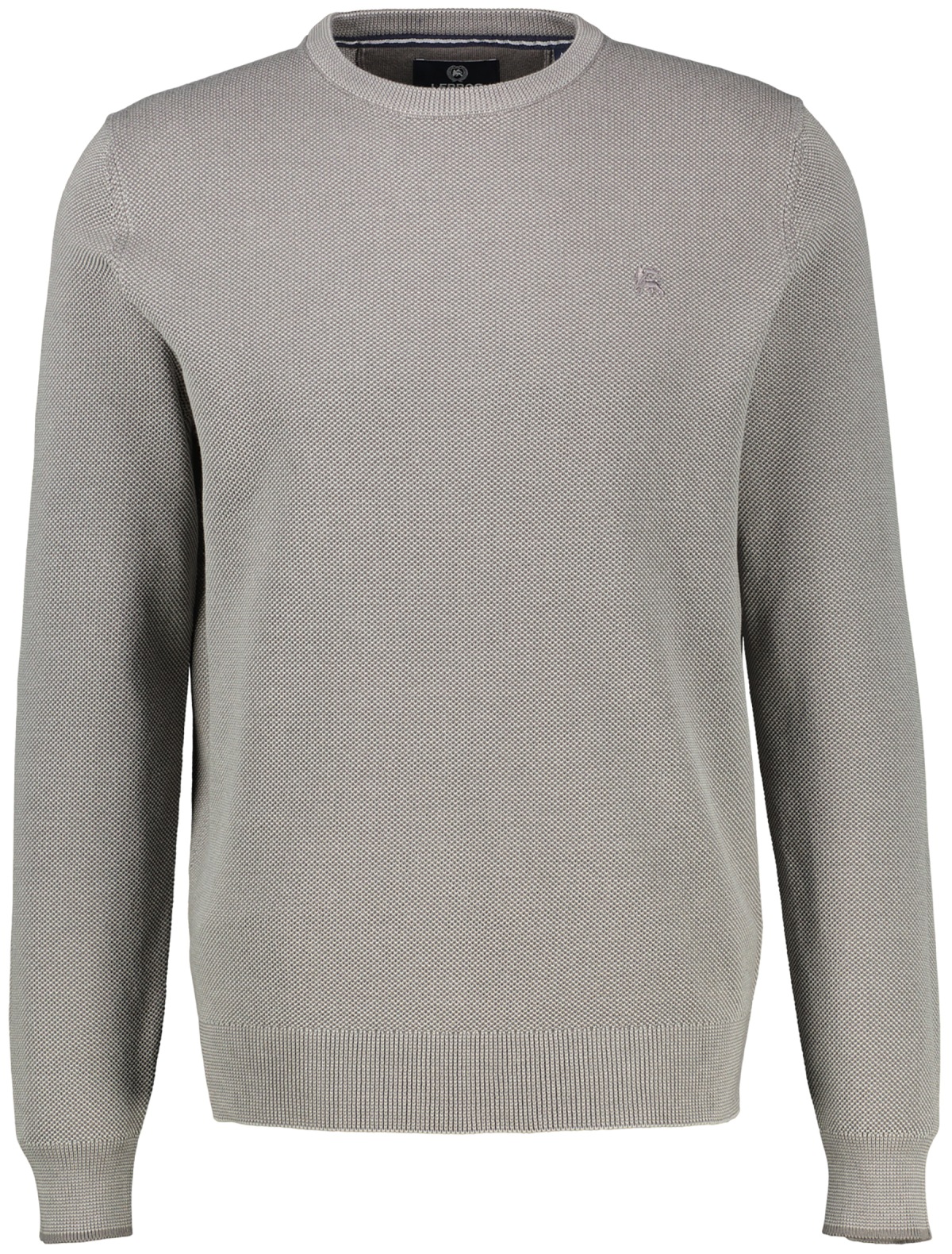 Lerros Sweatshirt - Regular Fit - Rundhals-Ausschnitt - Struktur - grau