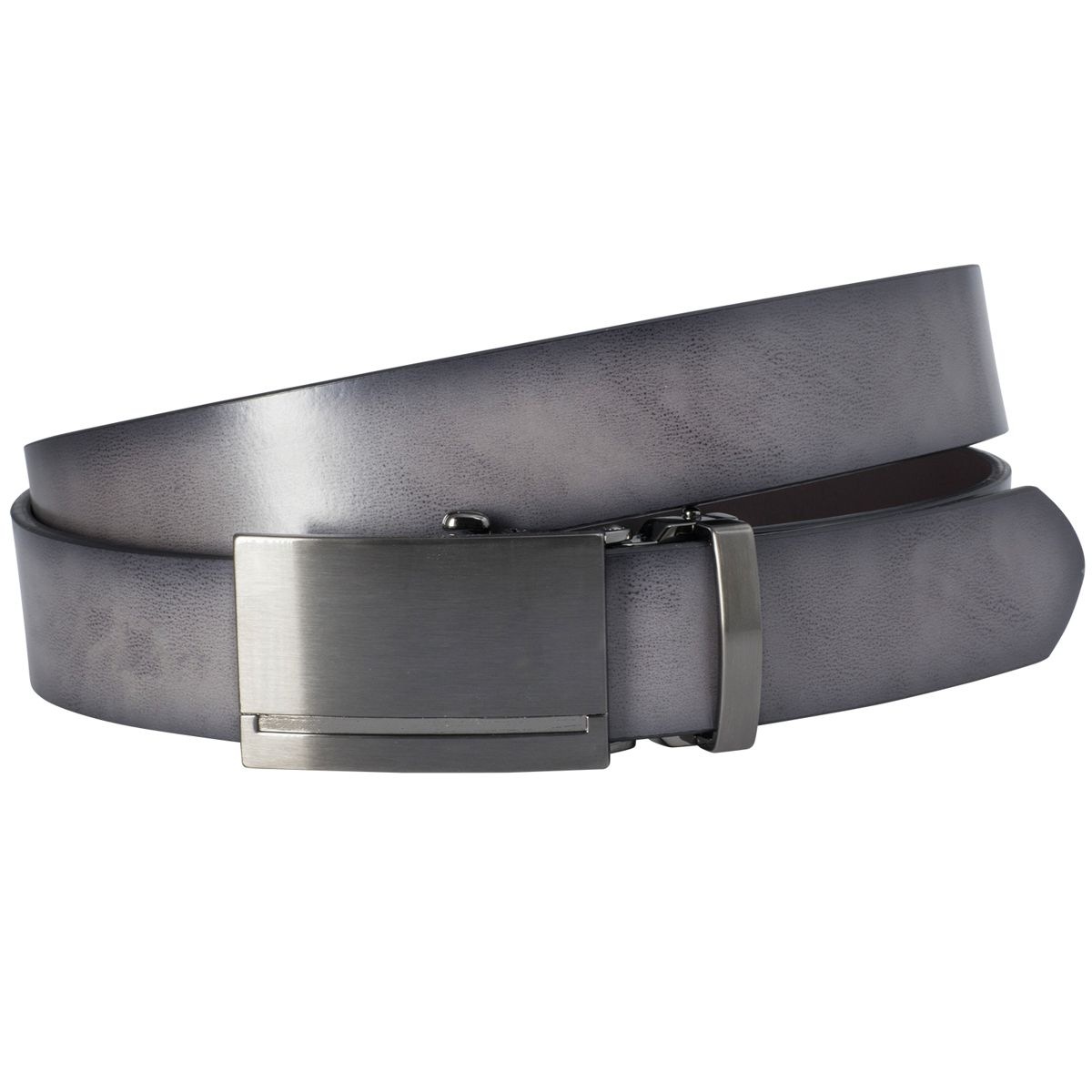 Lindenmann Ledergürtel - Automatik - grau
