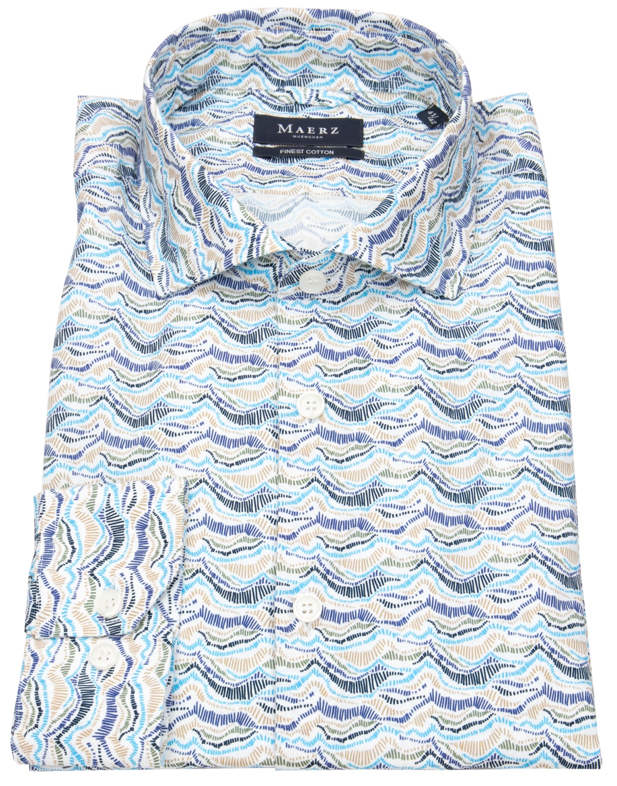 MAERZ Muenchen Hemd - Modern Fit - Kentkragen - Print - mehrfarbig - ohne OVP