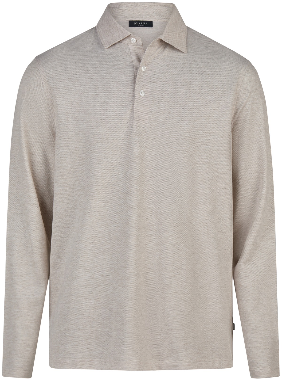 MAERZ Muenchen Poloshirt - Regular Fit - Langarm - beige