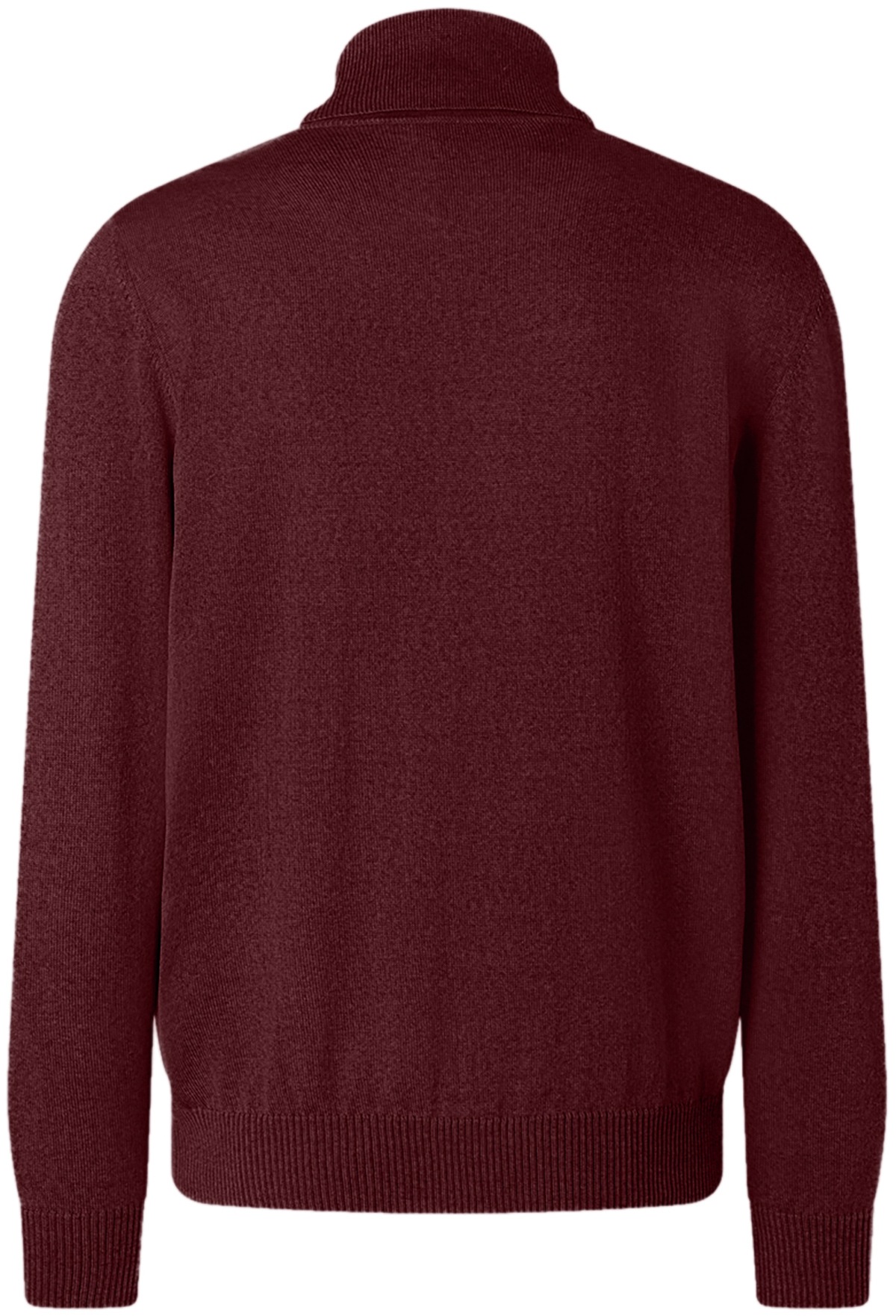 MAERZ Muenchen Pullover - Classic Fit - Rollkragen - Merinowolle - dunkelrot
