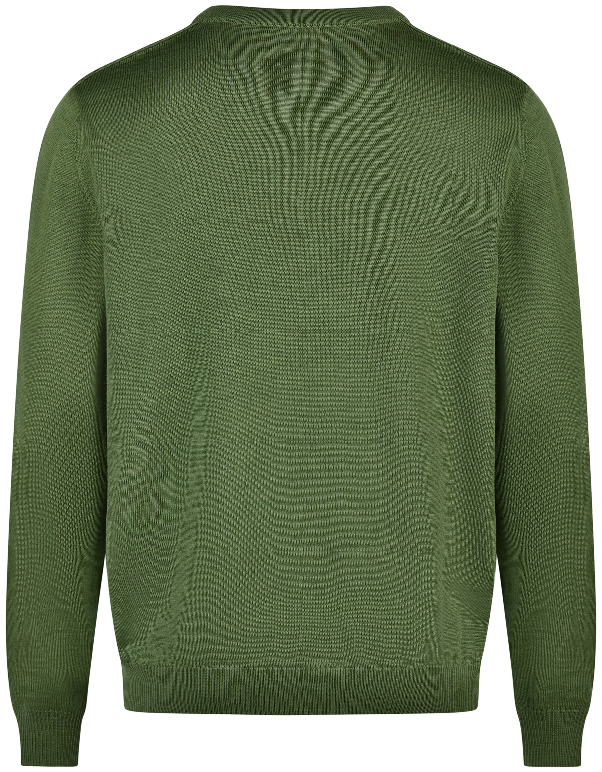 MAERZ Muenchen Pullover - Classic Fit - V-Ausschnitt - Merinowolle - grün