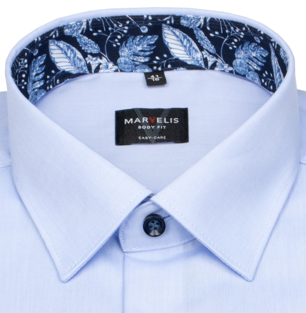 Marvelis Hemd - Body Fit - Kontrastknöpfe - hellblau - extra langer 69cm Arm - ohne OVP