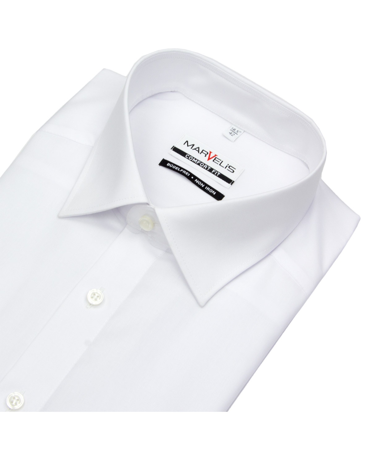 Marvelis Hemd - Comfort Fit - New Kent Kragen - weiß