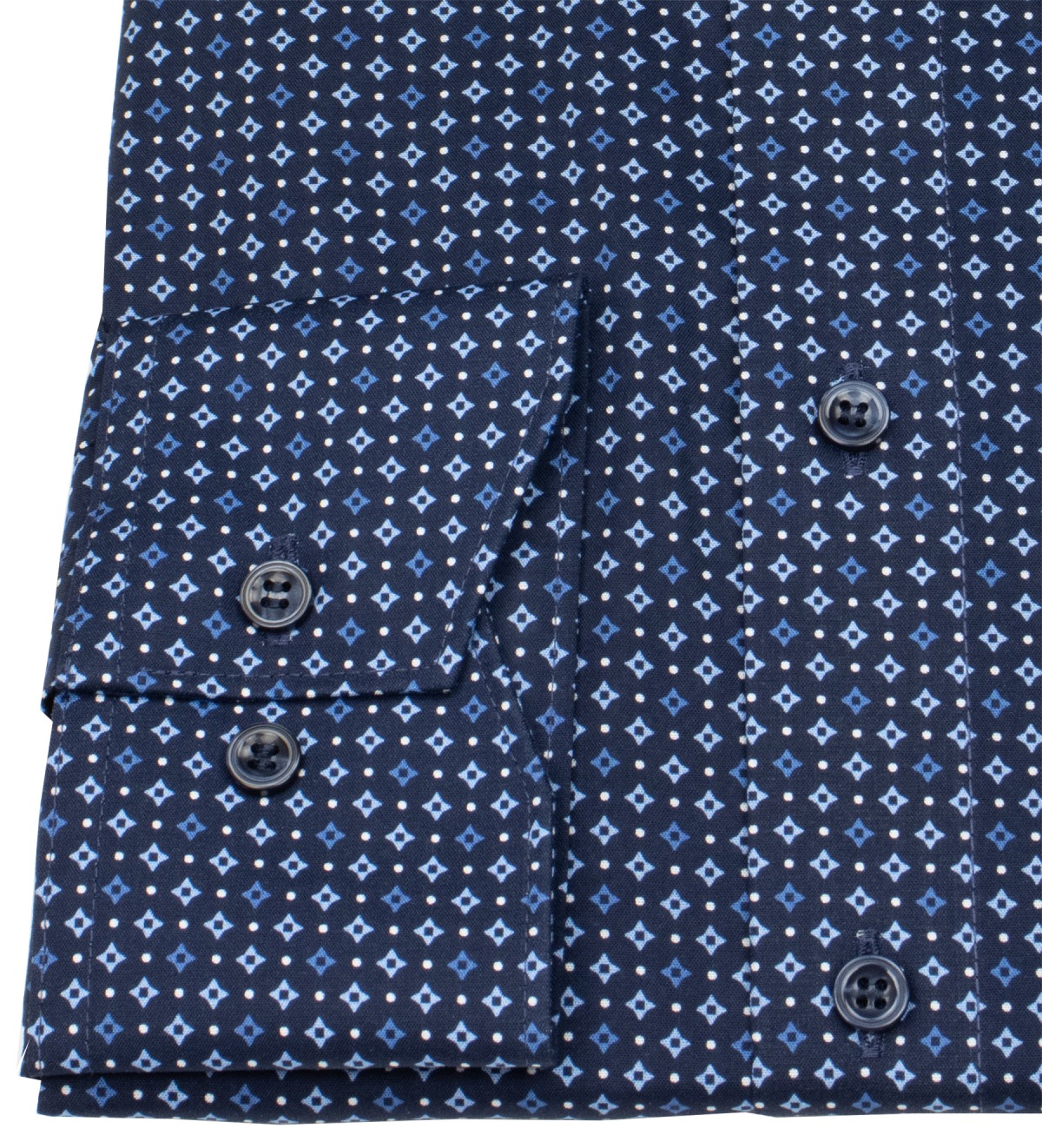 Marvelis Hemd - Comfort Fit - Print - Kontrastknöpfe - dunkelblau / hellblau - ohne OVP