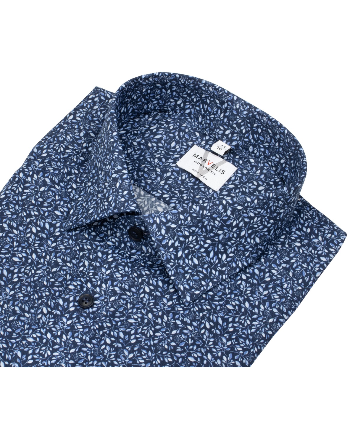 Marvelis Hemd - Modern Fit - floraler Print - dunkelblau / hellblau - ohne OVP
