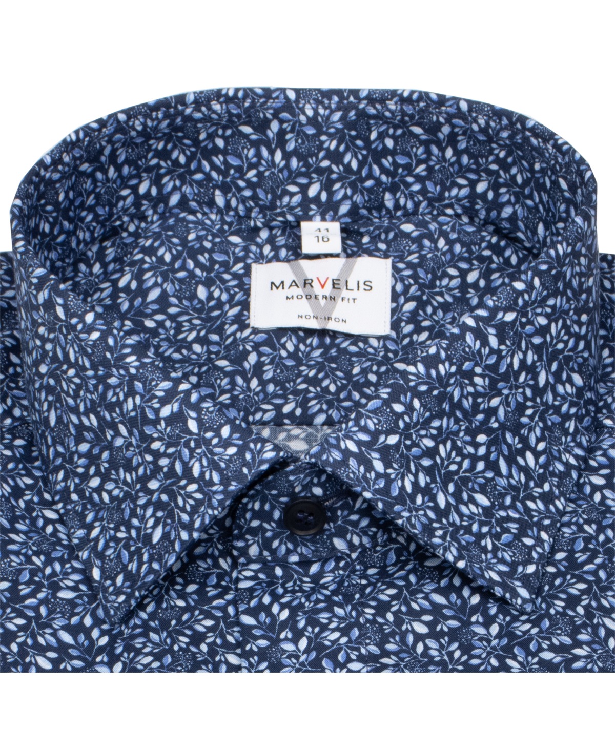 Marvelis Hemd - Modern Fit - floraler Print - dunkelblau / hellblau - ohne OVP
