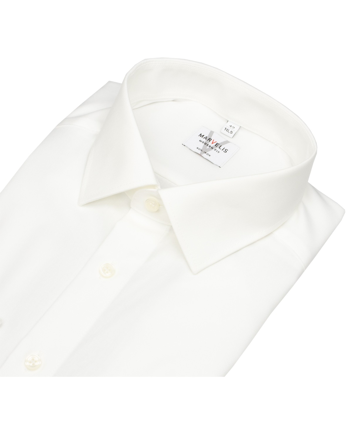 Marvelis Hemd - Modern Fit - Kentkragen - hellbeige