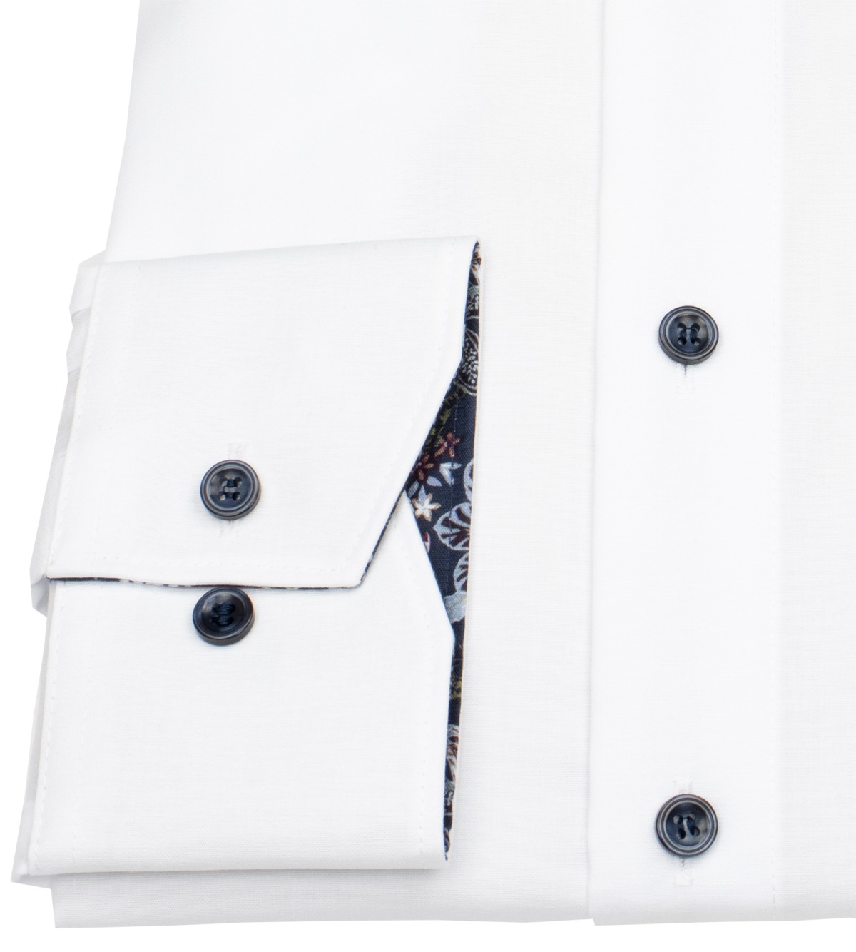 Marvelis Hemd - Modern Fit - Kentkragen - Kontrastknöpfe - weiß - extra langer 69cm Arm - ohne OVP