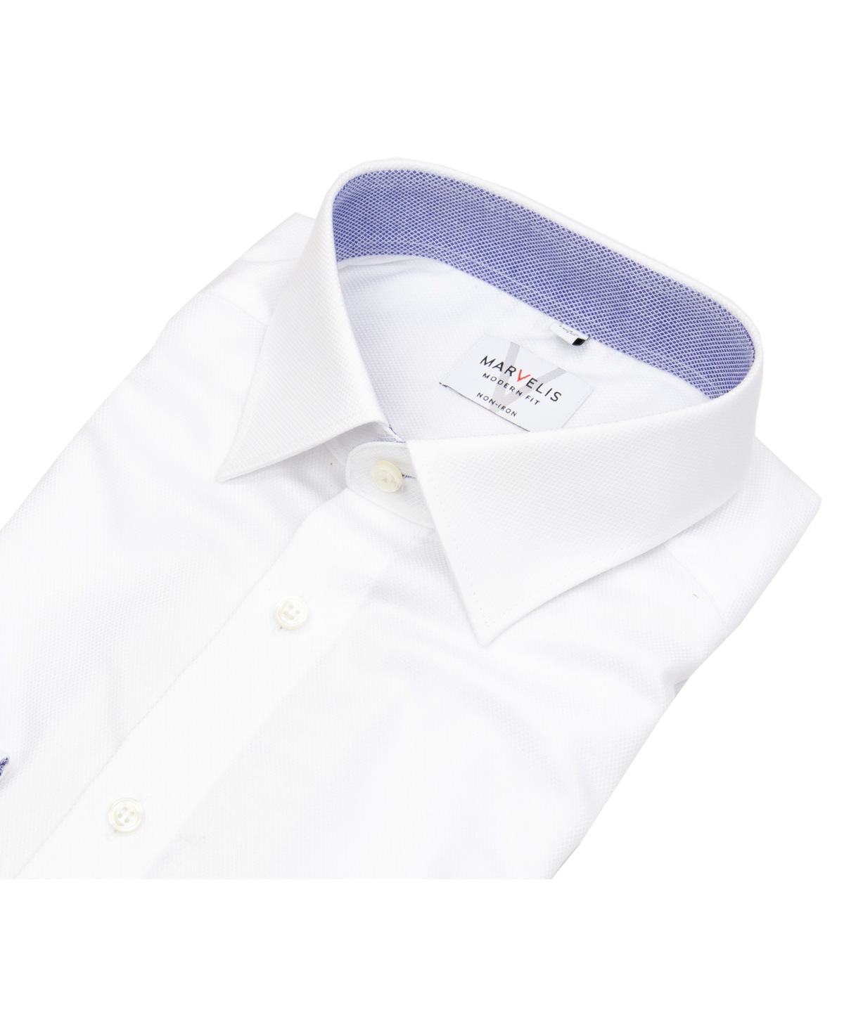 Marvelis Hemd - Modern Fit - Patch - Struktur - weiß - ohne OVP