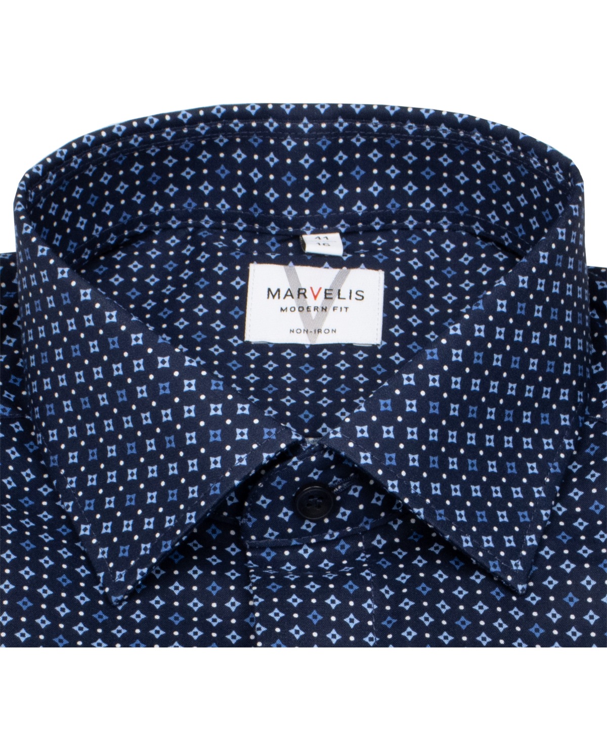 Marvelis Hemd - Modern Fit - Print - dunkelblau / hellblau - ohne OVP