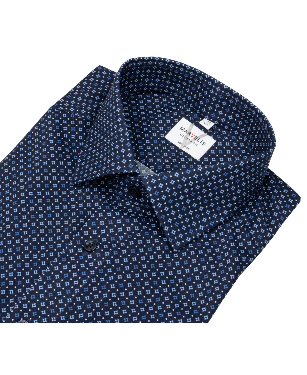 Marvelis Hemd - Modern Fit - Print - dunkelblau / hellblau - ohne OVP