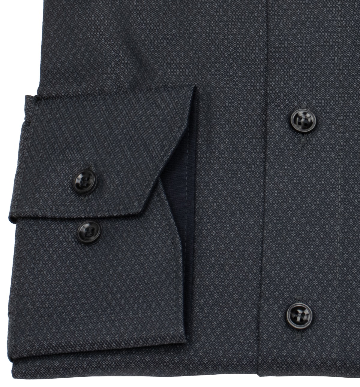 Marvelis Hemd - Modern Fit - Struktur - Chambray - schwarz - ohne OVP