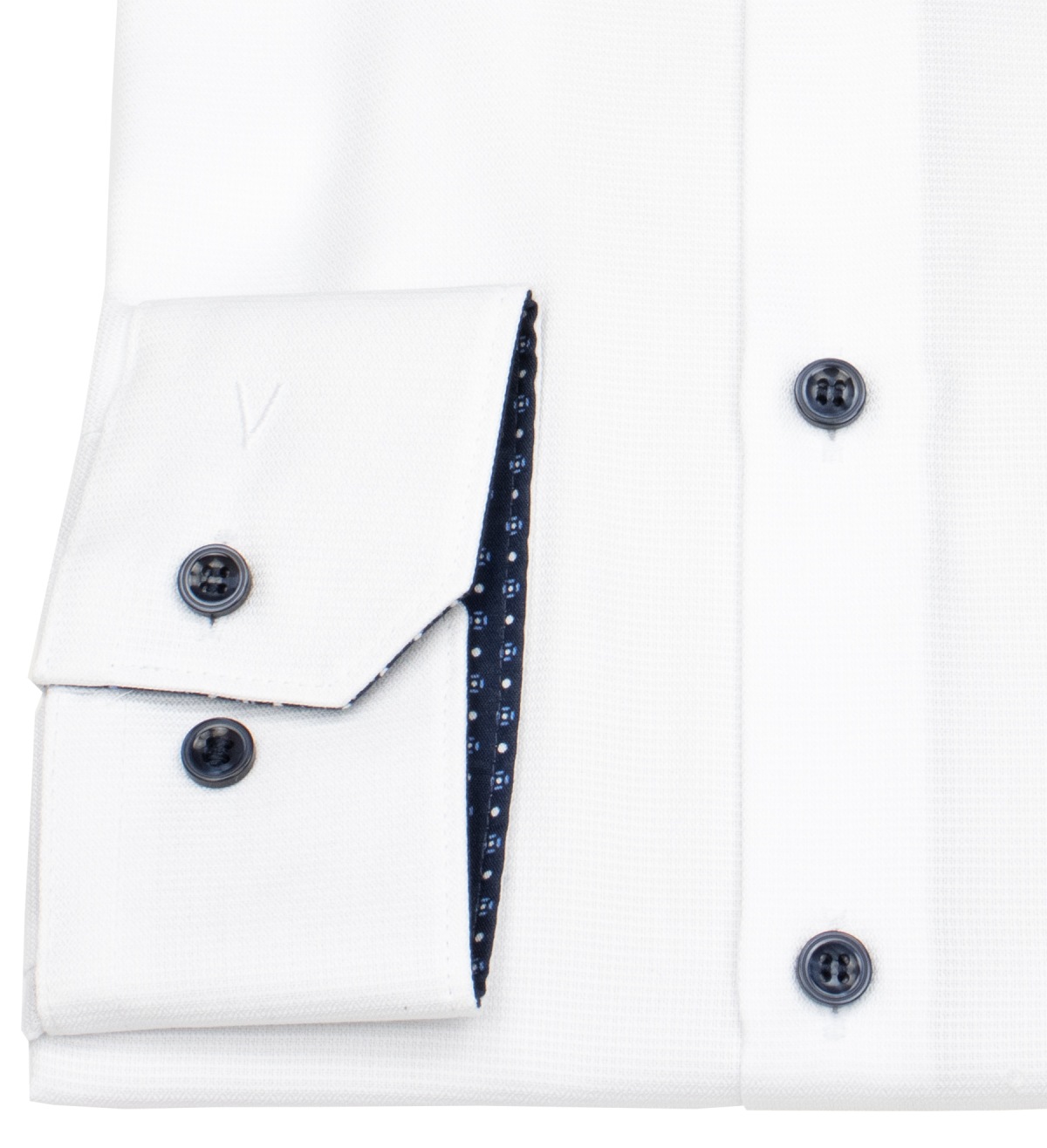 Marvelis Hemd - Super Slim Fit - Struktur - Kontrastknöpfe - weiß - ohne OVP