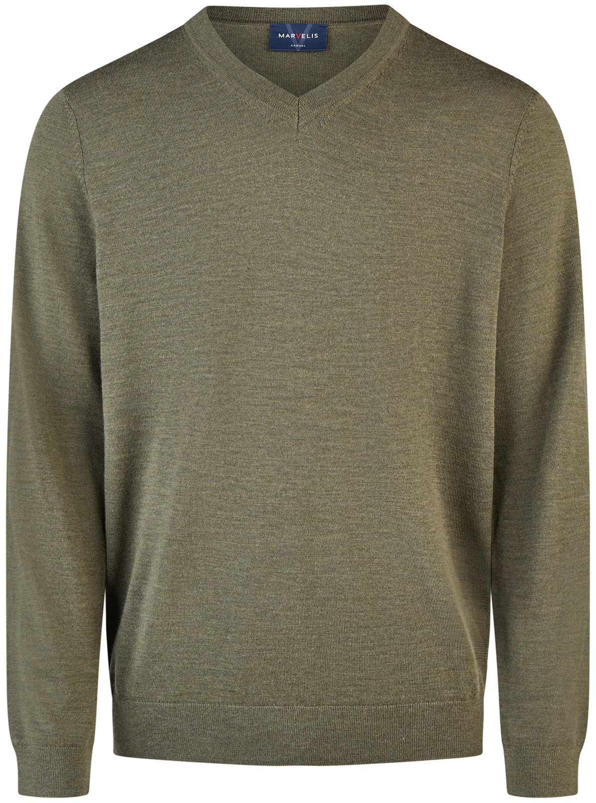 Marvelis Pullover - Merinowolle - V-Ausschnitt - beige