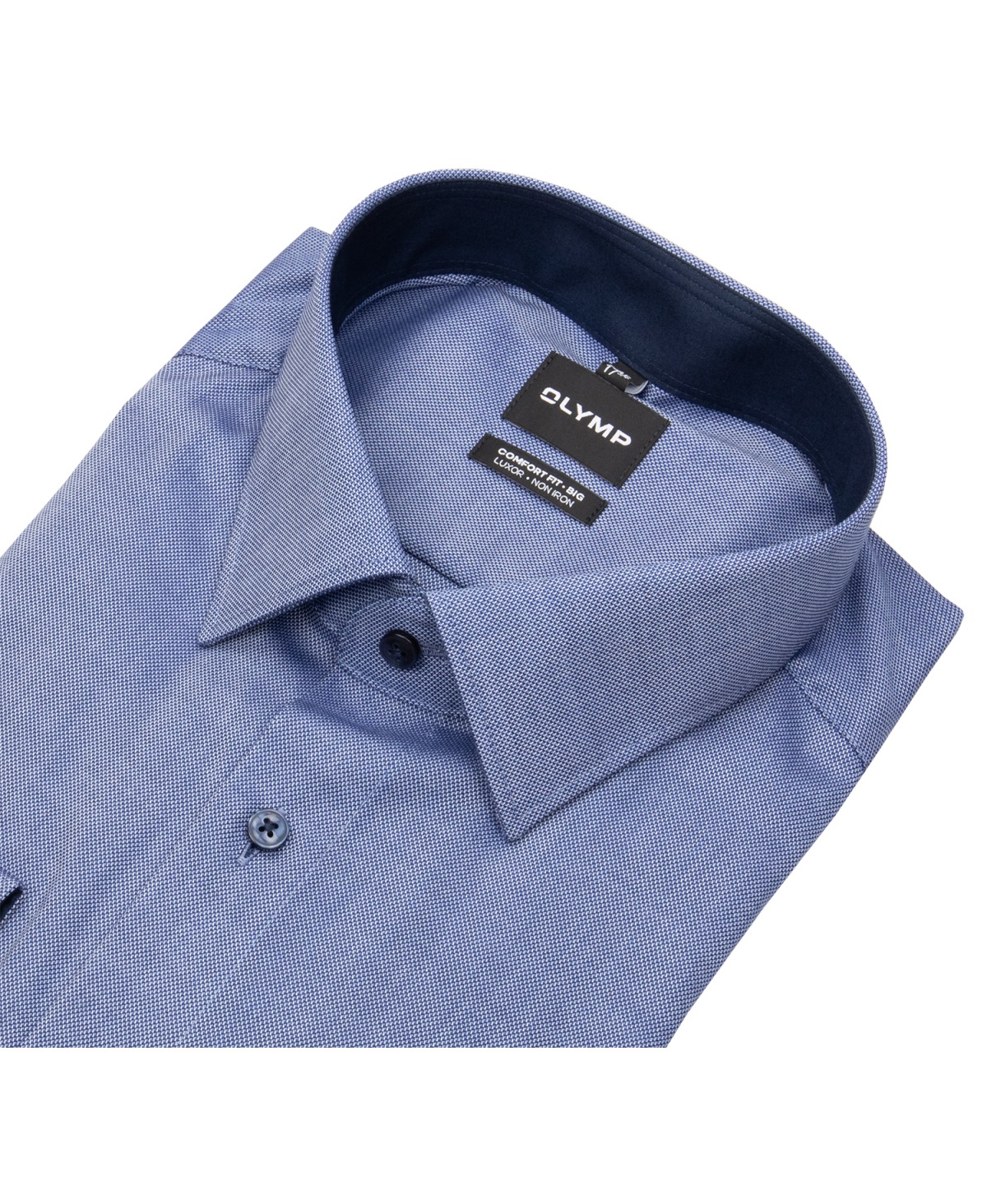 OLYMP Hemd - Comfort Fit BIG - Struktur - blau - ohne OVP