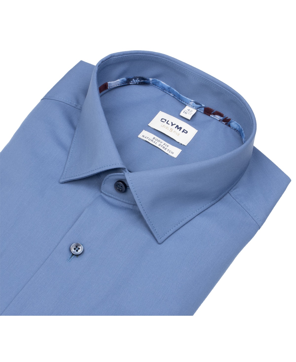 OLYMP Hemd - Level 5 Body Fit - Kentkragen - blau - extra langer 69cm Arm - ohne OVP