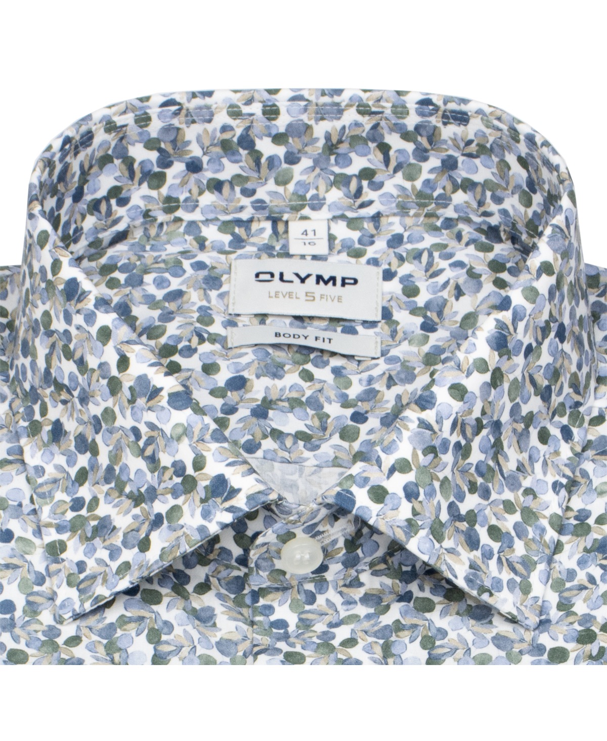 OLYMP Hemd - Level 5 Body Fit - Kentkragen - florales Muster - ohne OVP